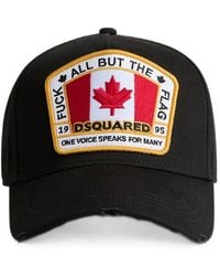 DSquared² - Distressed Logo-Patch Baseball Cap - Lyst