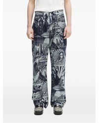 Aries - Graphic-Print Jeans - Lyst