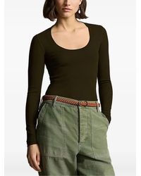 Polo Ralph Lauren - Scoop-Neck Long-Sleeve Top - Lyst