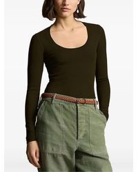 Polo Ralph Lauren - スクープネック ロングスリーブトップ - Lyst