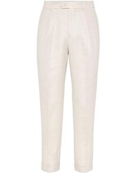 Brunello Cucinelli - Pantalones de vestir con detalle plisado - Lyst