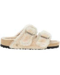 Birkenstock - Arizona Shearling Sandals Shoes - Lyst