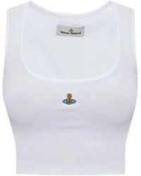 Vivienne Westwood - Ribbed Cropped Orb Top - Lyst