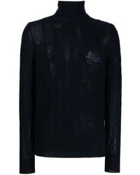 Etro - Roll-Neck Cashmere Cable-Knit Jumper - Lyst