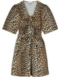 Ganni - Organic Cotton Mini Dress - Lyst