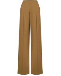 Alberta Ferretti - High-Waist-Hose Mit Falten - Lyst