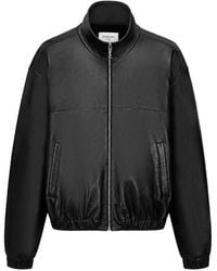 Saint Laurent - Leather Bomber Jacket - Lyst