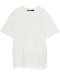 Bimba Y Lola - Lace-Trim T-Shirt - Lyst