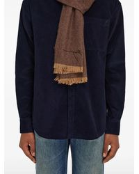 Ferragamo - Chevron-Pattern Fringed Scarf - Lyst