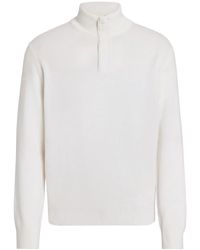 ZEGNA - Half-Zip Fastening Knit Jumper - Lyst