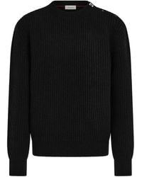 Ferragamo - Pull En Maille Côtelée À Col Rond Et Détail De Boucle Hug - Lyst