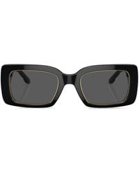 Tory Burch - Logo-plaque Rectangle-frame Sunglasses - Lyst