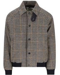 Camplin - Check-Print Single-Breasted Coat - Lyst