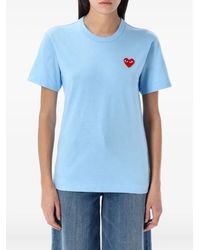 COMME DES GARÇONS PLAY - Logo-Appliqué Cotton T-Shirt - Lyst