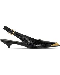 Etro - Crocodile-Embossed Pumps - Lyst