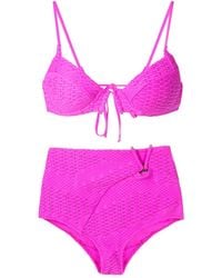 Amir Slama - Woven Cut-Out Bikini Set - Lyst
