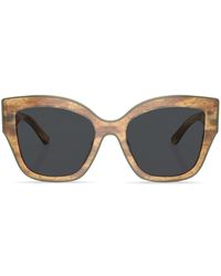 Tory Burch - Logo-print Cat-eye Frame Sunglasses - Lyst