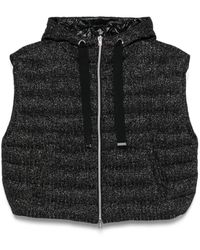 Herno - Chaleco con detalle de lúrex - Lyst