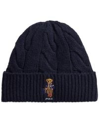 Polo Ralph Lauren - Polo Bear Cable-Knit Beanie Hat - Lyst
