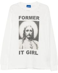 DAGGER - Distressed Graphic-Print T-Shirt - Lyst