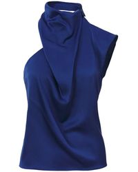 MOOS STUDIO - Hour Asymmetrische Gedrapeerde Top - Lyst