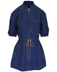 Veronica Beard - Akerman Zip Mini Dress - Lyst