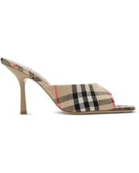 Burberry - Check Mews High Sandals​ - Lyst