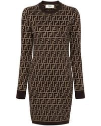 Fendi - Chic Long Sleeved Mini Dress - Lyst