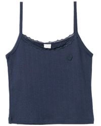 AAPE BY A BATHING AP - Lace-Trim Ribbed Camisole - Lyst