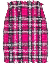 Balmain - Mini Glitter-Detail Skirt - Lyst