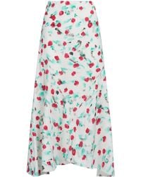 Marni - Floral-Print A-Line Cotton Midi Skirt - Lyst