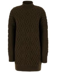 Max Mara - Cable-Knit Mini Dress - Lyst