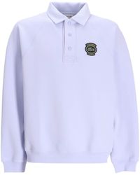 Lacoste - Logo-appliqué Polo-collar Sweatshirt - Lyst