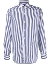 Barba Napoli - Stripe-print Cotton-blend Shirt - Lyst