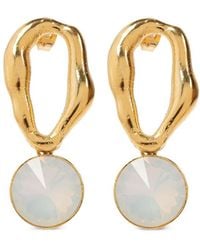 forte_forte - Crystal-Embellished Sculpted Earrings - Lyst
