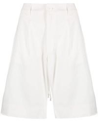VAQUERA - Lace-up Cotton Knee-length Shorts - Lyst