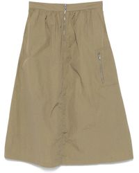 DKNY - Perforated Midi Skirt - Lyst