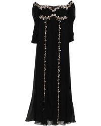 Dina Melwani - Embellished Off-Shoulder Maxi Dress - Lyst