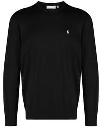 Carhartt - Logo-Embroidered Crew Neck Jumper - Lyst