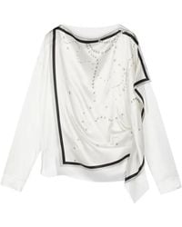 JNBY - Blouse Drapée À Perles - Lyst
