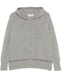 ERMANNO FIRENZE - Embroidered Zip-Up Hoodie - Lyst