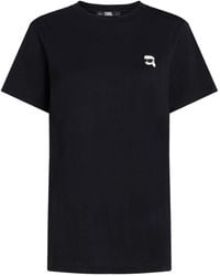 Karl Lagerfeld - Ikonik 2.0 T-Shirt mit Logo-Patch - Lyst