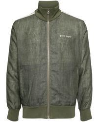 Palm Angels - Logo-embroidered Linen Track Jacket - Lyst