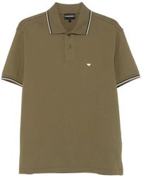 Emporio Armani - Polo À Logo Brodé - Lyst