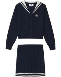 Chocoolate - Ensemble Cardigan-Jupe Plissée À Col Marin - Lyst