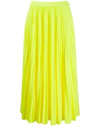 Valentino Garavani - Vlogo Pleated Midi Skirt - Lyst