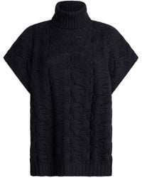 Etro - Wool-Blend Turtleneck Sweater With Paisley Detailing - Lyst