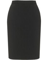 Saint Laurent - Elasticated-Waistband Pencil Skirt - Lyst