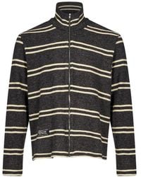 Song For The Mute - Cardigan Zippé À Rayures - Lyst