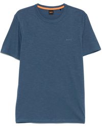 BOSS - Slub-Texture T-Shirt - Lyst